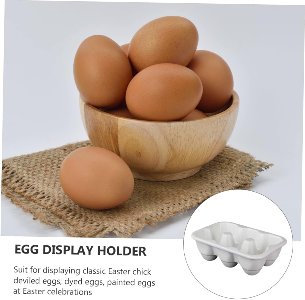 6Grids Egg Holder for Refrigerator Egg Storage Tray Durable Egg Keeper for Kitchen Organization Easy to Clean and Protects Eggs From Bumps for Easter Eggs