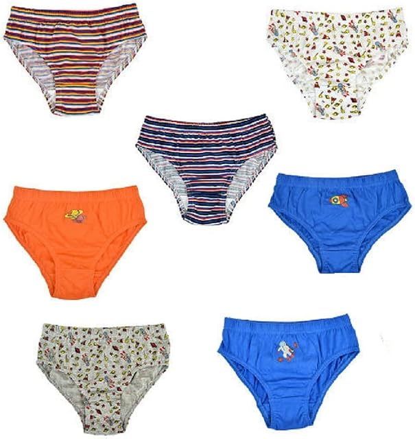 Space Patterned Kids Boys Briefs Knickers Underwear Pants, PACK OF 7