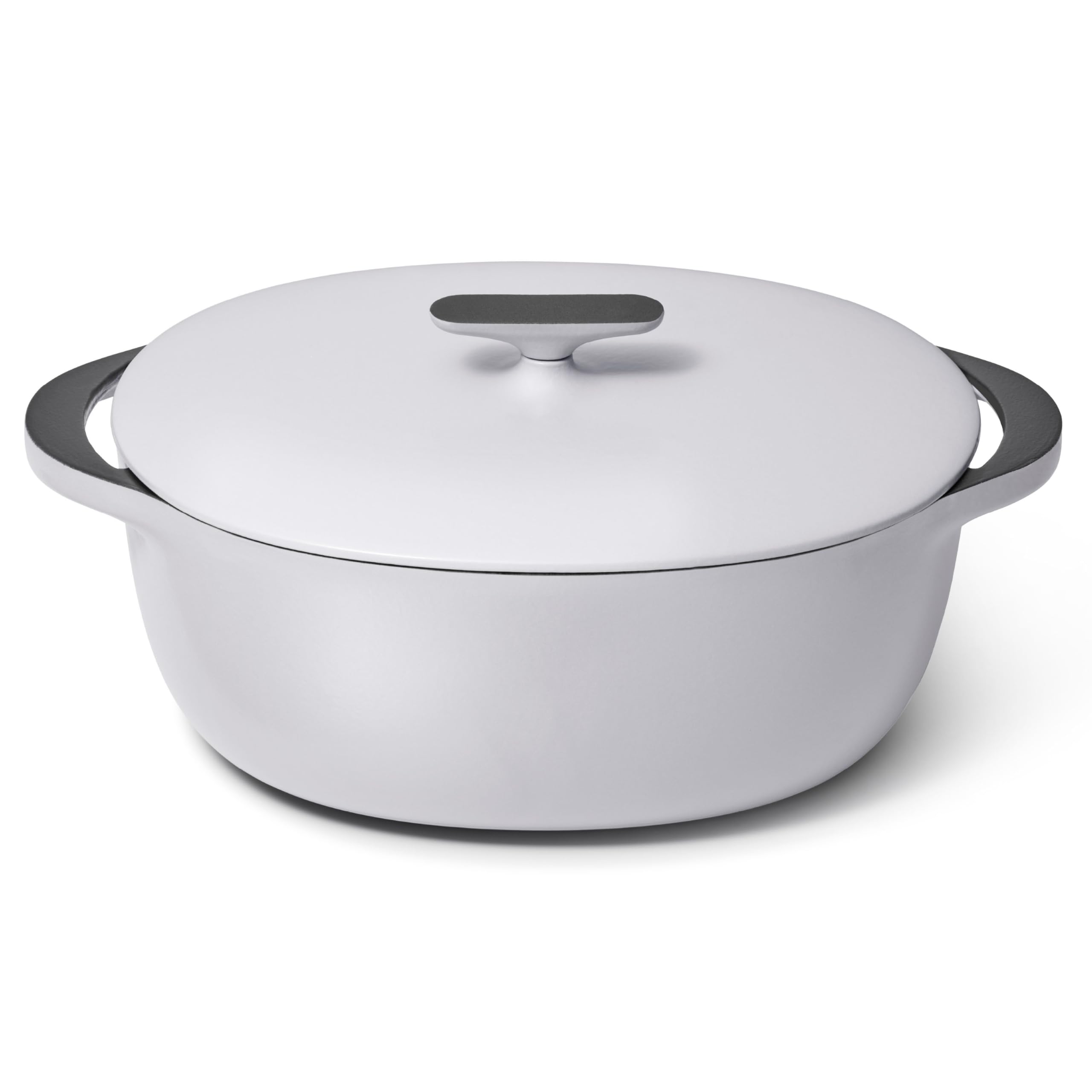 Caraway Enameled Cast Iron Dutch Oven - 8qt Dutch Oven With Lid - 3 Layer Enamel Coating - No Seasoning Required - Compatible With All Stovetops - Oven Safe - No Forever Chemicals - Gray