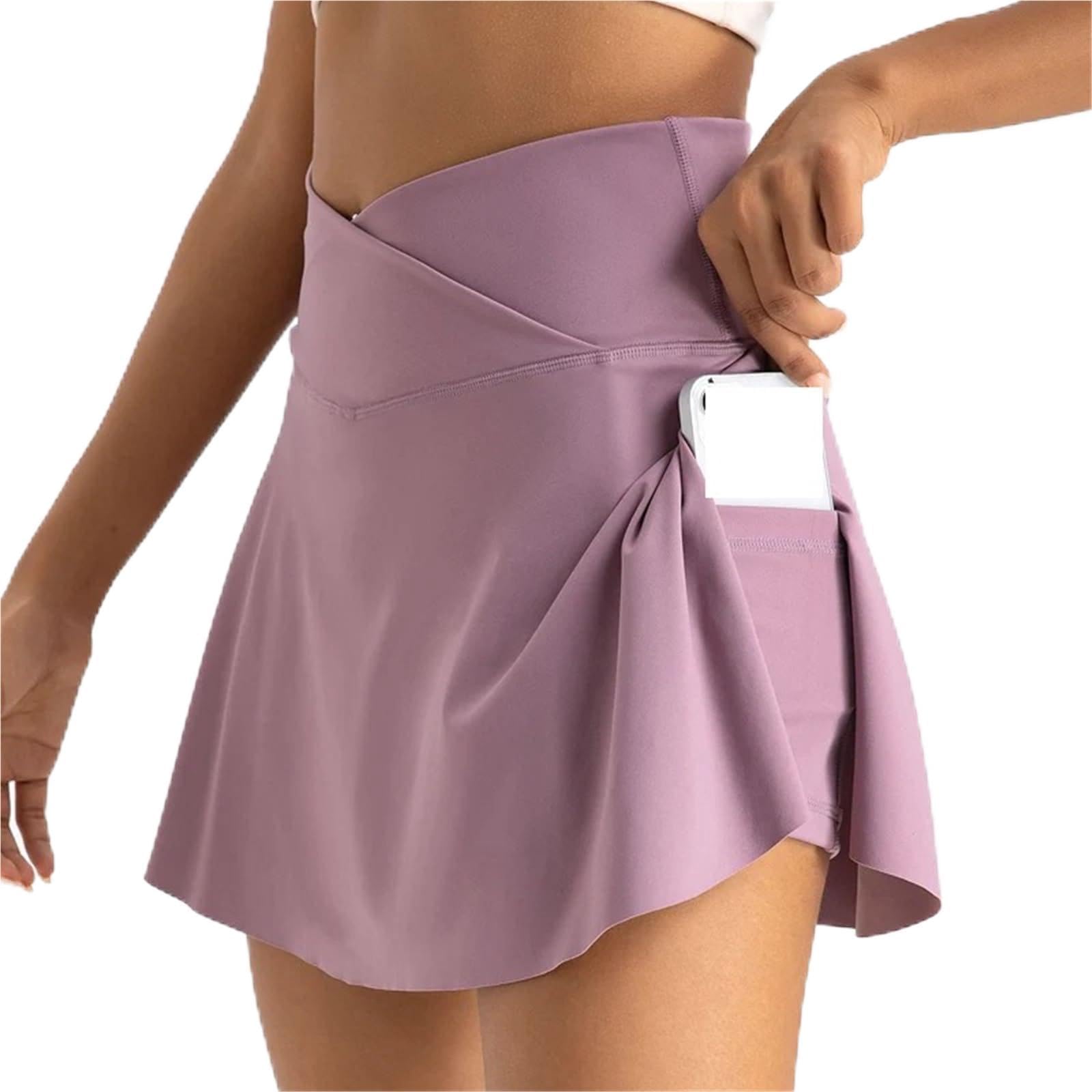 Damen-Tennisrock aus Nylon-Spandex mit Shorts