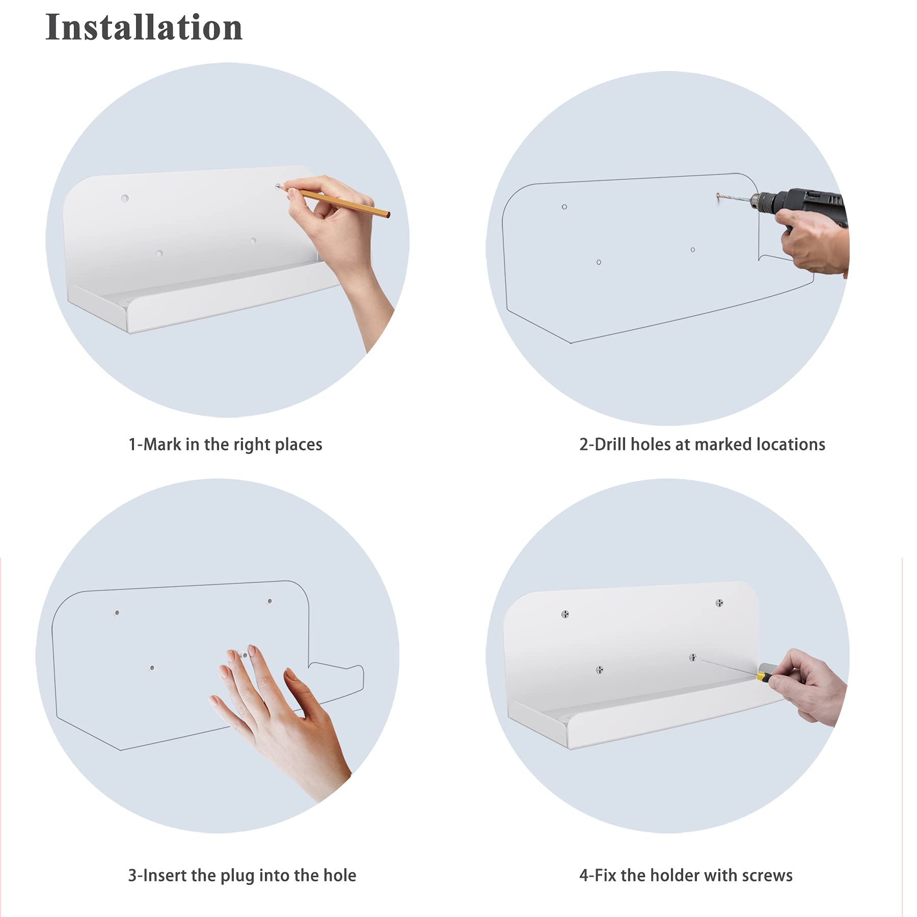 sciuU Soporte de Pared compatible con Consola PS5 Playstation 5, Placa de Metal Engrosado de Alta Resistencia, Metálico Accesorios Soporte Vertical con Rejillas de Ventilación para PS5 Console, Blanco