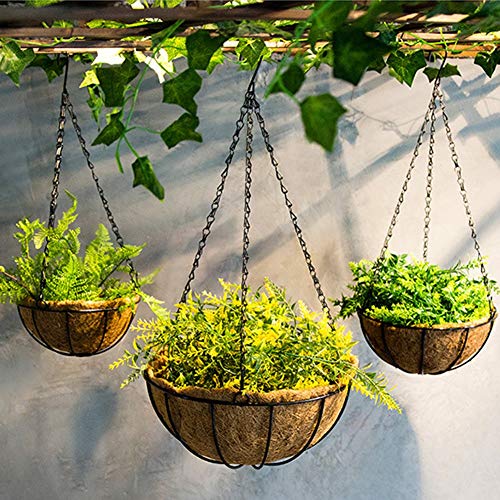 Kabb Hanging Basket Chains, 2Pcs 20 Inch/ 50Cm Black Hanging Chains Flowerpot Iron Sling Chain 3 Point Garden Plant Hanger For Bird Feeders, Planters, Lanterns And Ornaments #TOP7