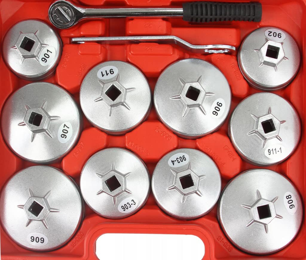 Set kit Chiave cricchetto per filtro olio auto 23pz bussola a tazza universale
