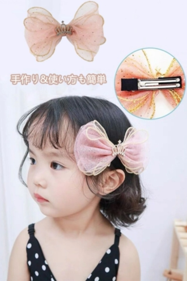ⓝⓔⓦ【ミニリボン付きレースリボン】ベビーヘアクリップ　キッズ　ヘアゴム Amazon.co.jp: YINKE ベビー ヘアクリップ レースリボン キッズ