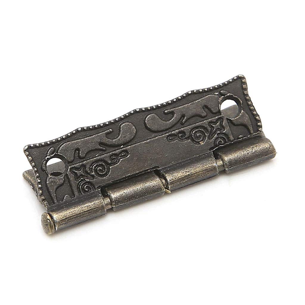 Nvsfzgiyg One Color 2X Antique Bronze Cabinet Furniture Door Drawer For Jewellery Box Hinges 35X28mm Hinge