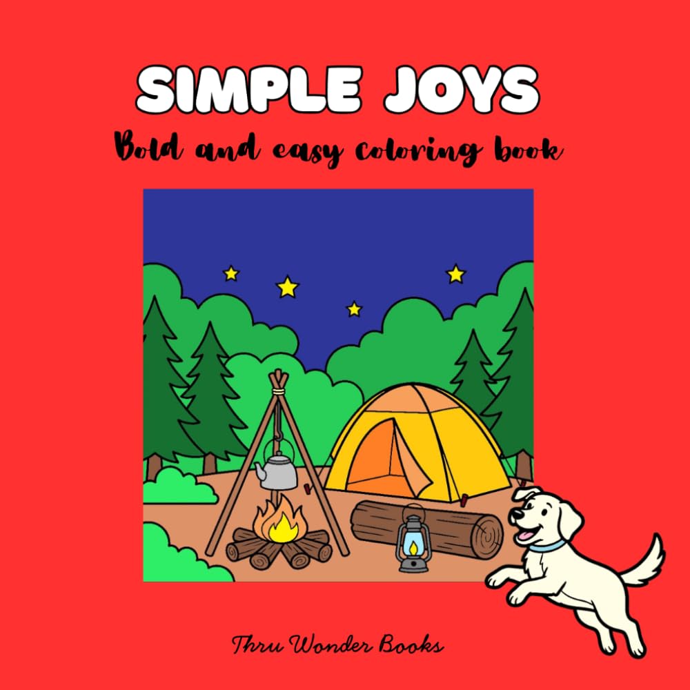 Simple Joys: Bold and easy coloring book