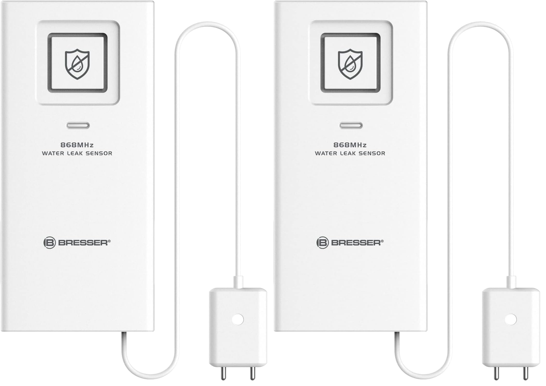 Bresser Wassermelder zur Wasserleck-Bestimmung, als Zusatzsensor für einige Bresser Wetterstationen oder als Stand-Alone-Lösung verwendbar (Packung mit 2)
