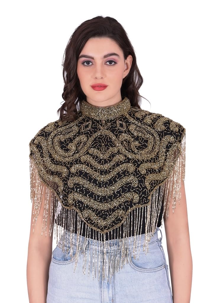 Women Net Poncho/Cape with Embroidery Poncho for Girls And ladies-picture-49