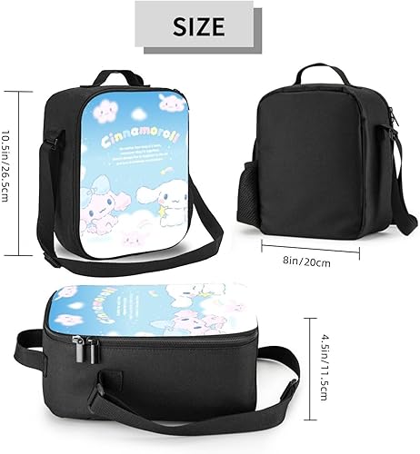 Miniatura 2 de Cinnamoroll - Lindas bolsas de almuerzo para mujeres, bolsa térmica de dibujos animados, lonchera para adultos, oficina, trabajo, picnic, viajes