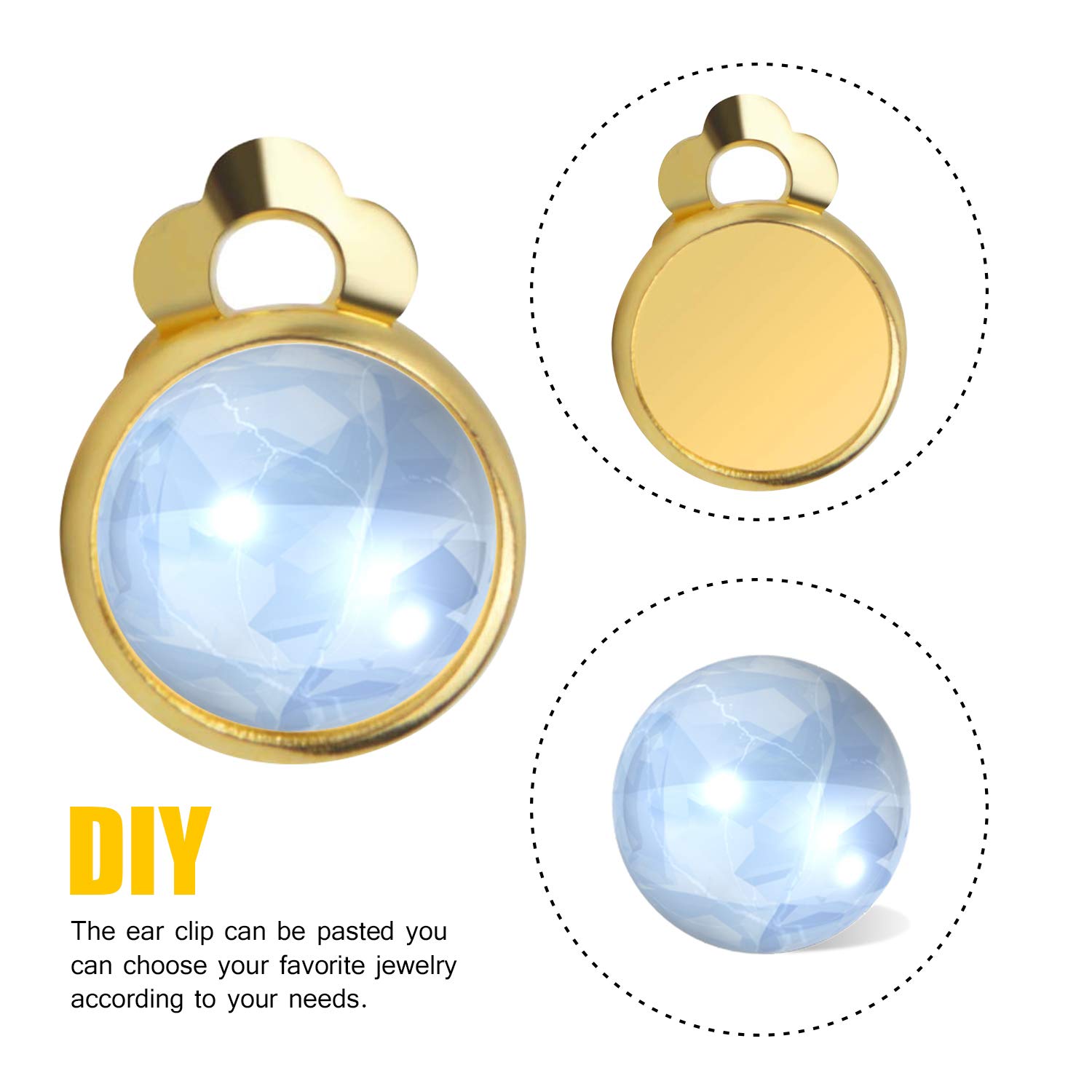 Boucles D'Oreille En Or Et Perles Pour Oreilles Non Percée