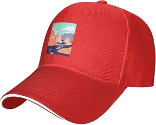 Lake Powell and Reflection Canyon Glen Canyon National Recreation Area Utah USA Baseball Cap for Men Women Adjustabl Unisex Golf Dad Hat Red