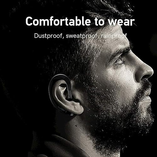 Miniatura 8 de Auriculares Bluetooth con gancho para la oreja, auriculares Bluetooth inalámbricos de una sola oreja con micrófono, auricular Bluetooth ultraligero