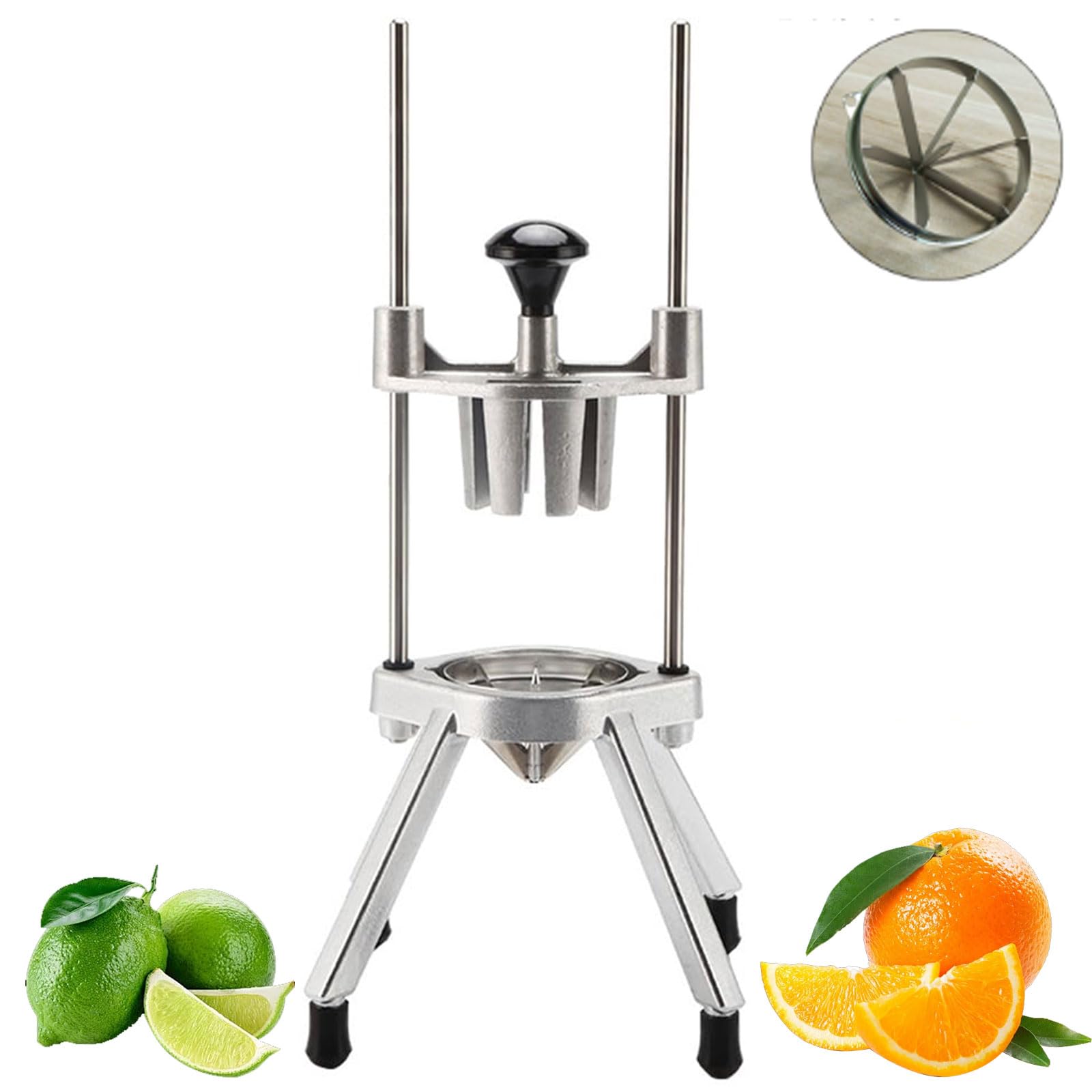 Ręczny frez do kromnicy owocowej, klin ze stali nierdzewnej do cytrynowego pomarańczowego mango, ergonomiczne narzędzie do podziału klasy komercyjnej z antypoślizgową podstawą dla barów Restauracje Ho