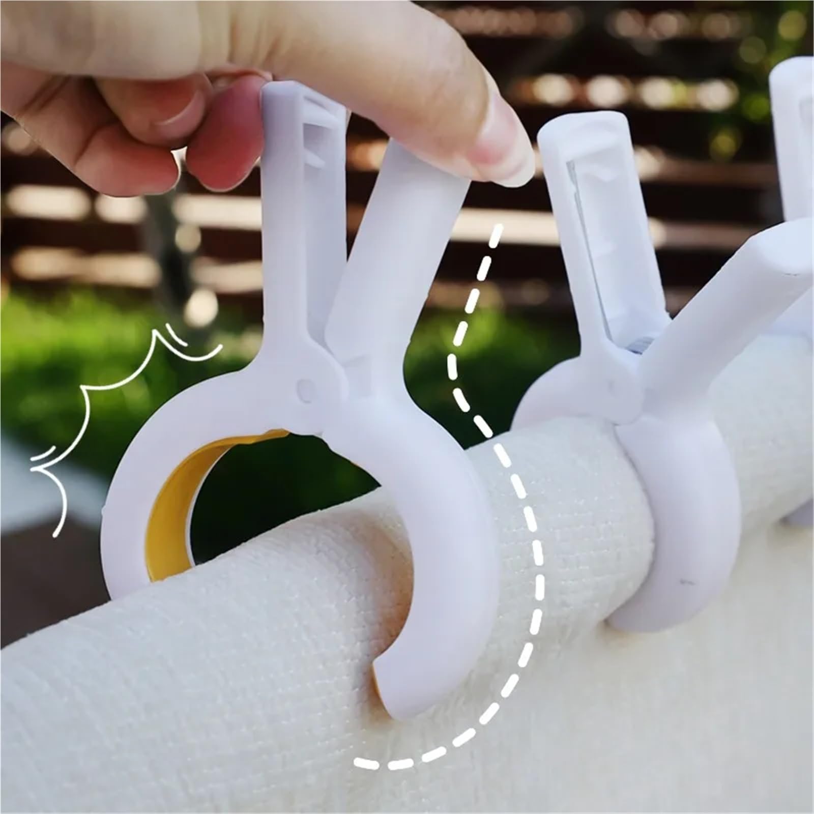 Pinzas Ropa Pinzas de plástico for Ropa con resortes antioxidantes Resistentes, al Viento, for Toallas Playa, Pinzas for, fijas Antideslizantes(Yellow-20pcs)