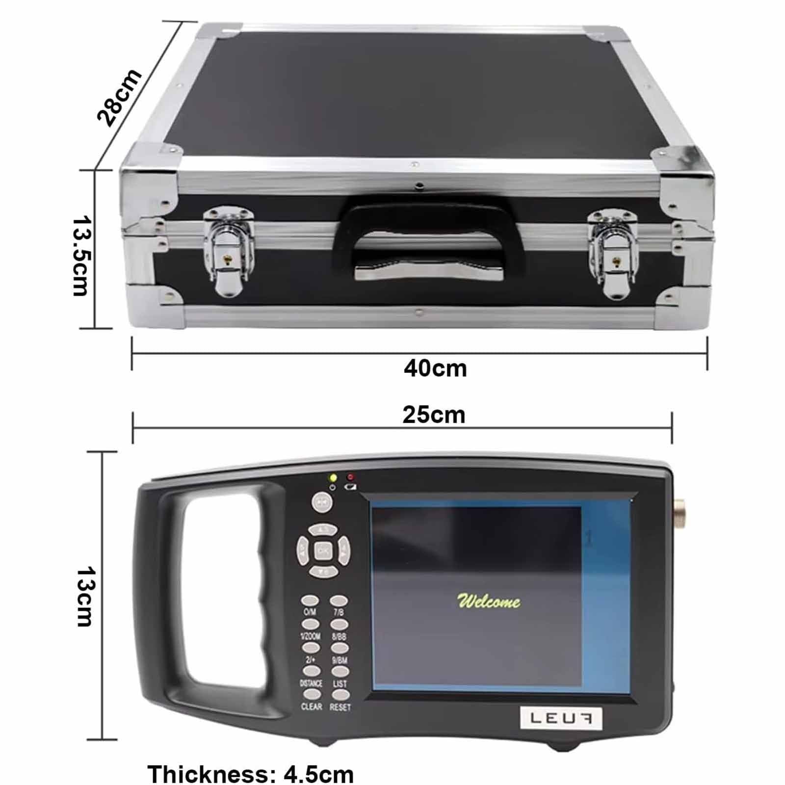 Macchina Ecografica Veterinaria Scanner Portatile Veterinario B-Ultra Sound Macchina per Test Gravidanza HD Portatile Display LED 5,6" con Sonda 3,5 MHz per Gravidanza Maiale,Pecora