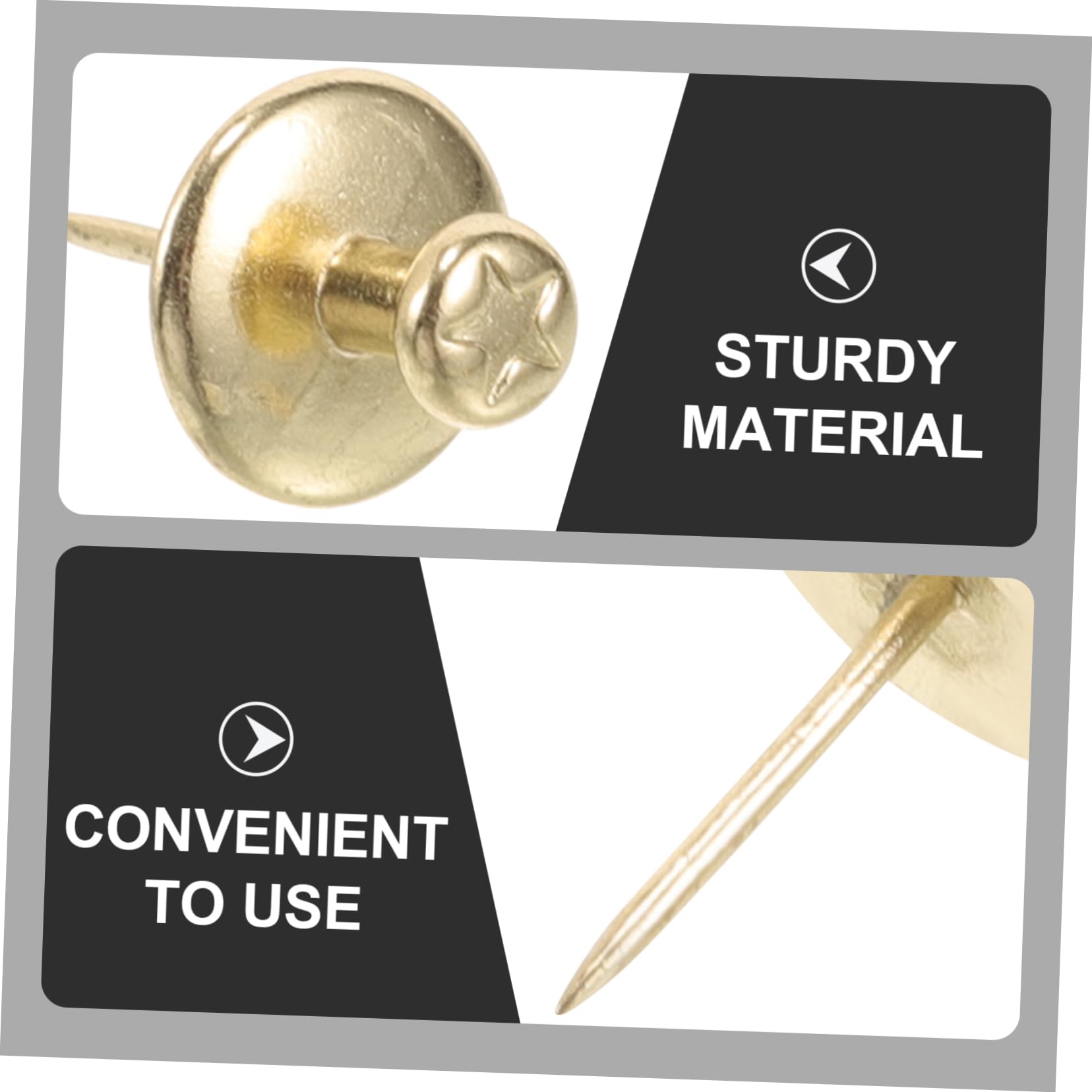 Artibetter 80piezas Clavos Decorativos Para Colgar Cuadros Clavos De Pared Multifuncionales Para Clave Pinturas y Documentos Fácil Instalación y Resistente