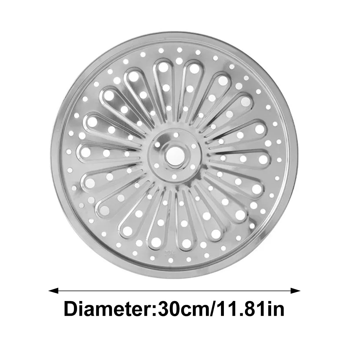 ECYC Ltd Stainless Steel Round Steaming Rack, Steaming Tray Stand Food Steamer Basket Rack Pressure Cooker Canning Rack for Kitchen Food Cooking Steaming, Diameter 11.81 inch
