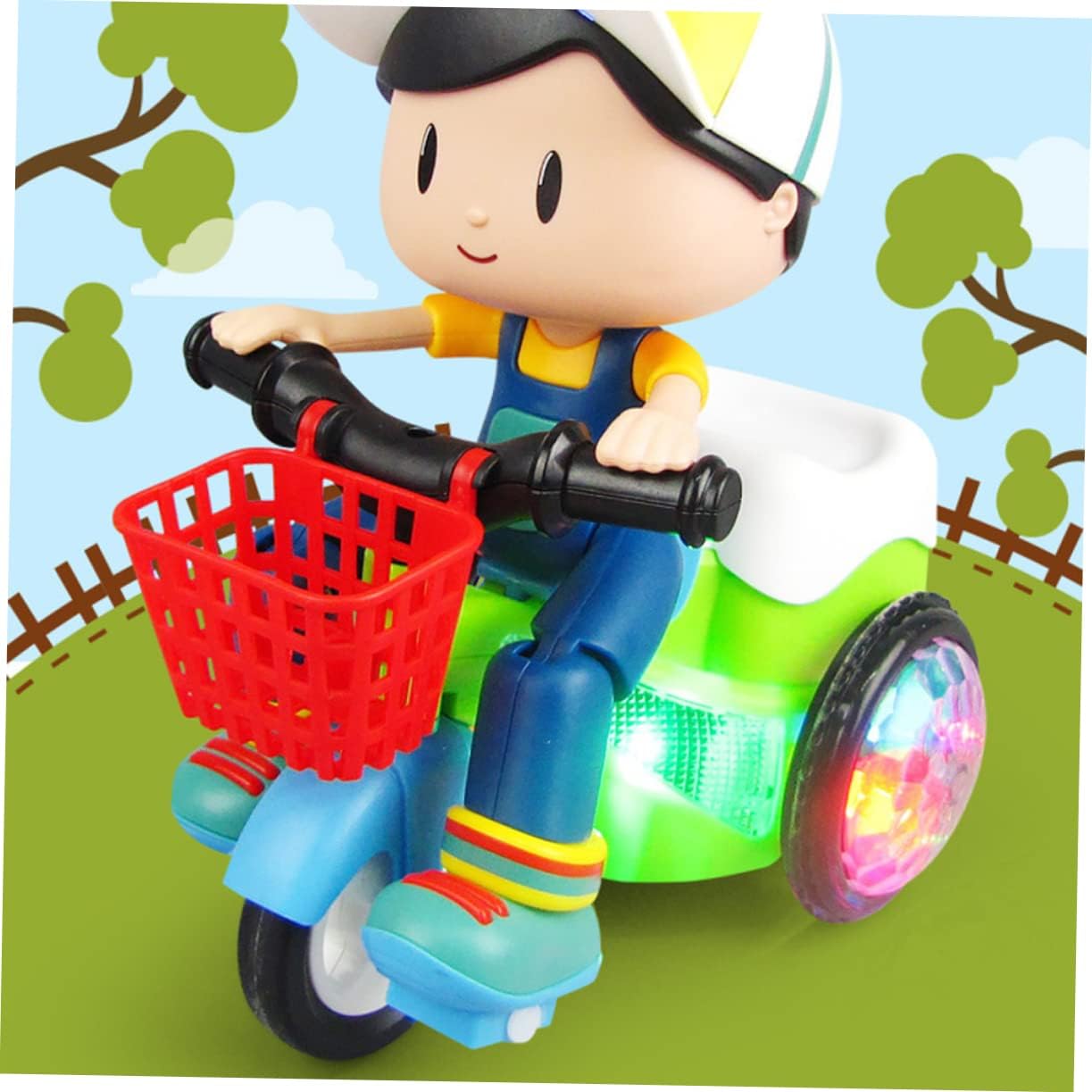 Creative Intelligent Tricycle for Boys Multi Functional Riding Fun with LED Lights Easy Installation Design for Young