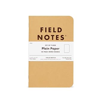 Field Notes: Original Kraft 3-Pack - Plain Paper Memo Books - Blank 48 Page Pocket Notebooks - 3.5 x 5.5