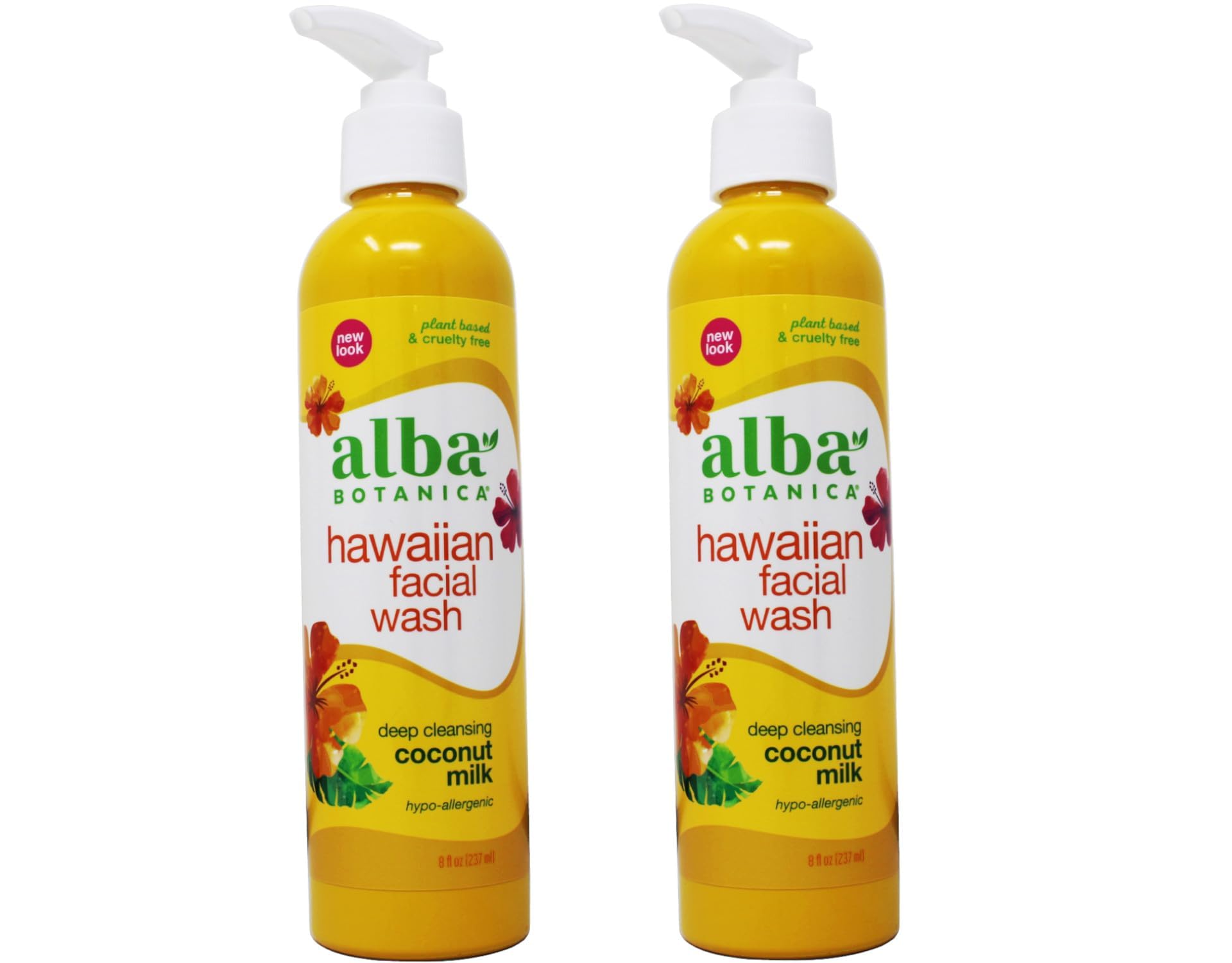 Alba Botanica Coconut Milk Facial Wash 8 Oz (Pack of 2)