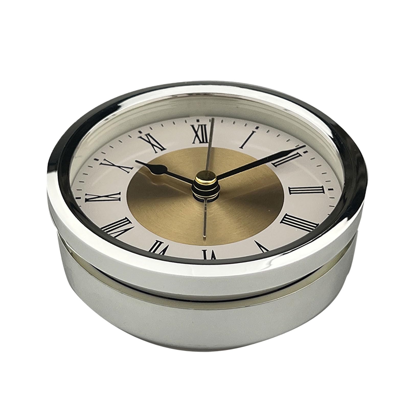 GMBYLBY Classical Quartzs Alarm 89mm Clock Face Insert with Roman Numbers Movement Watch for Replacement Battery Operated