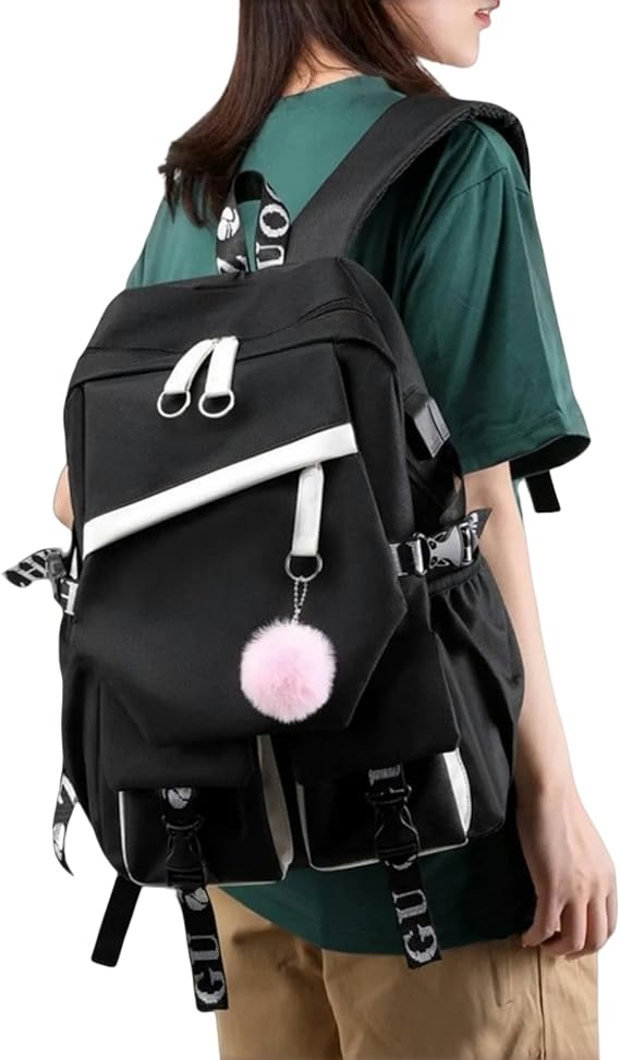 Aryan Schoolrugzak voor dames, 17 inch schooltas, lichtgewicht