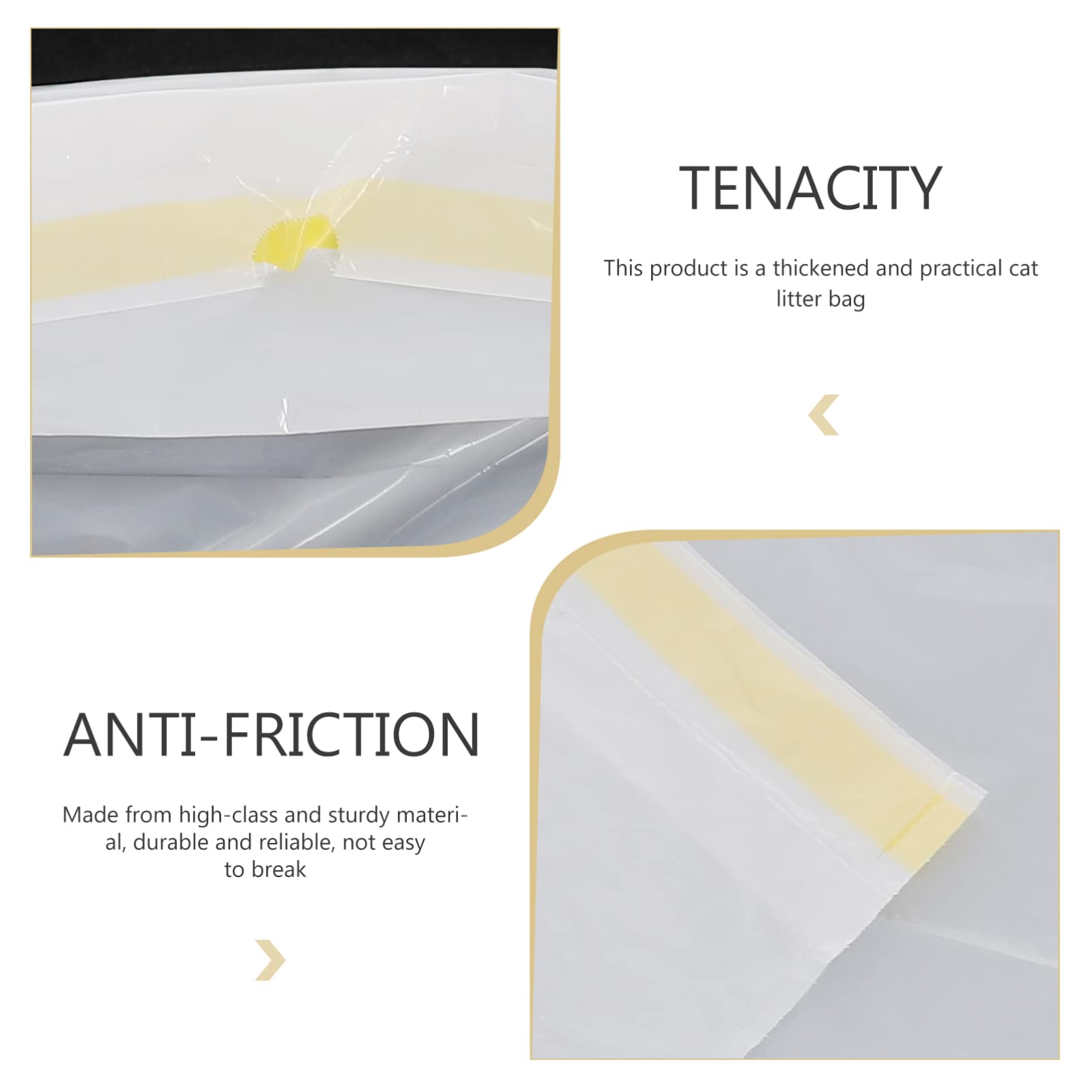 balacoo 7pcs Drawstring Cat Litter Bags Litter Box Liner Cat Pouch Easy to Use Travel-friendly Home Pet Shop Supplies