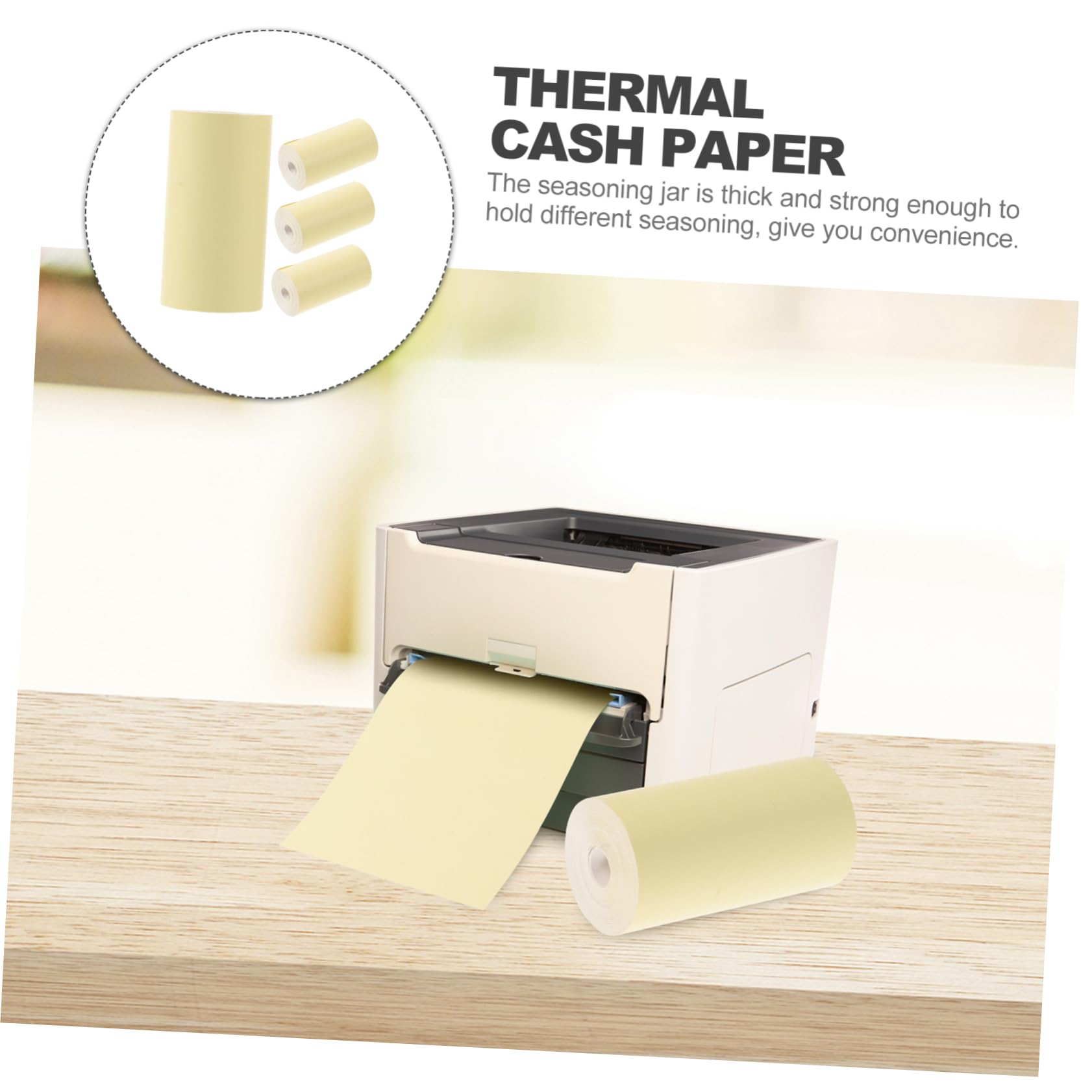 Didiseaon 5 Series Térmico Para Impresión De Recibos Papel Térmico Para Hospitales Y Supermercados 4 Rollos*5