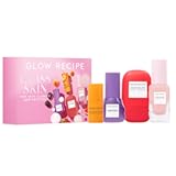 Glass Skin Hydration Travel Size Korean Skincare Set - Includes Mini Cloudberry Facial Toner, Strawberry Blur Drops, Blackberry Retinol Serum & Pink Juice Moisturizer (4 Count)