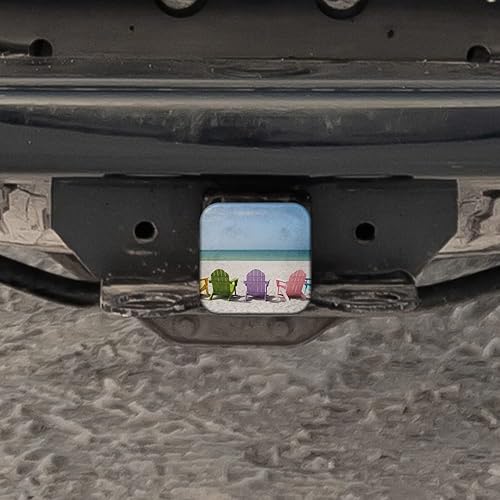 Vista 61 de Swono Cubierta de enganche de remolque de colibrí para receptores de 2 pulgadas, hermosas flores rosadas de jardín colibrí pájaro de goma receptor