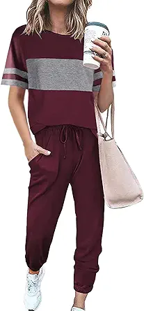 PRETTYGARDEN Women's Two Piece Sets 2025 Summer Spring Jogger Pants Travel Vacation Lounge Outfits Airplane Matching Clothes