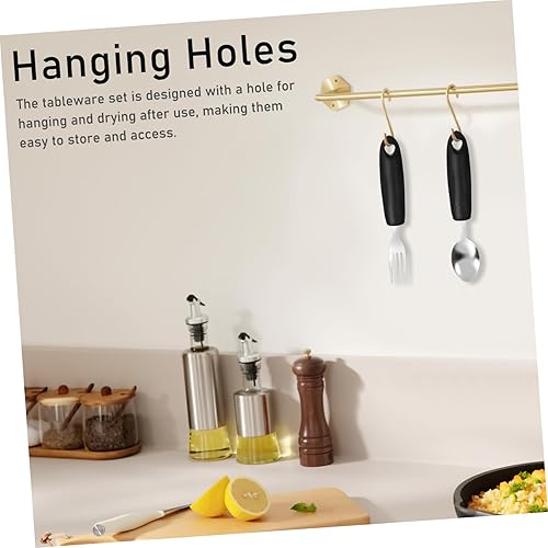 Miniatura 9 de ERINGOGO Weighted Silverware for Hand Tremors Adaptive Utensils for Elderly Silverware Kitchen Utensils