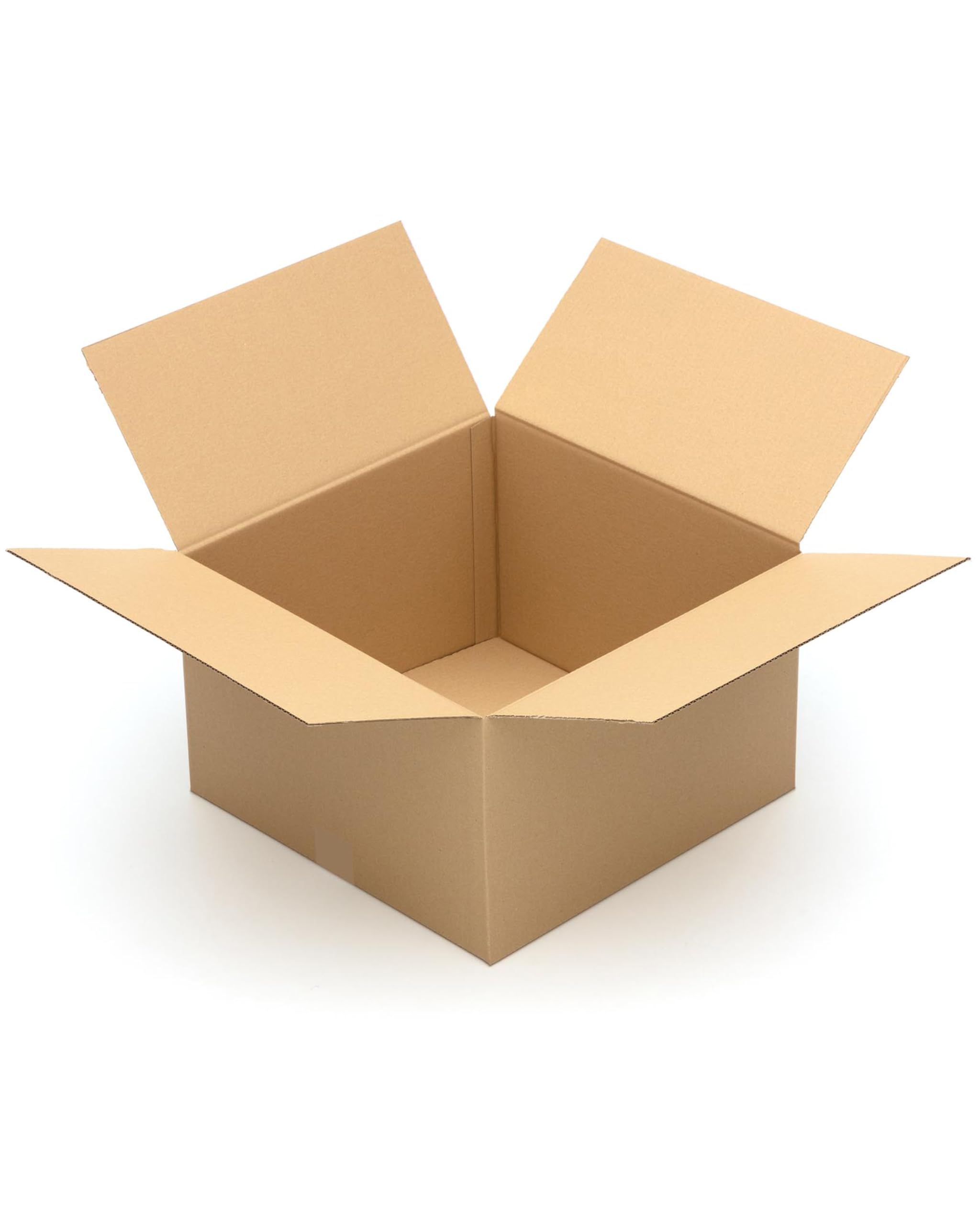 KK Verpackungen Versandkartons 400 x 400 x 250 mm Braun 1-wellig (Außenmaß 405 x 405 x 260 mm) | 50 Stück, Faltkartons Kartons geeignet für Versand als DHL Paket DPD Hermes GLS Paketklasse M (KK30)
