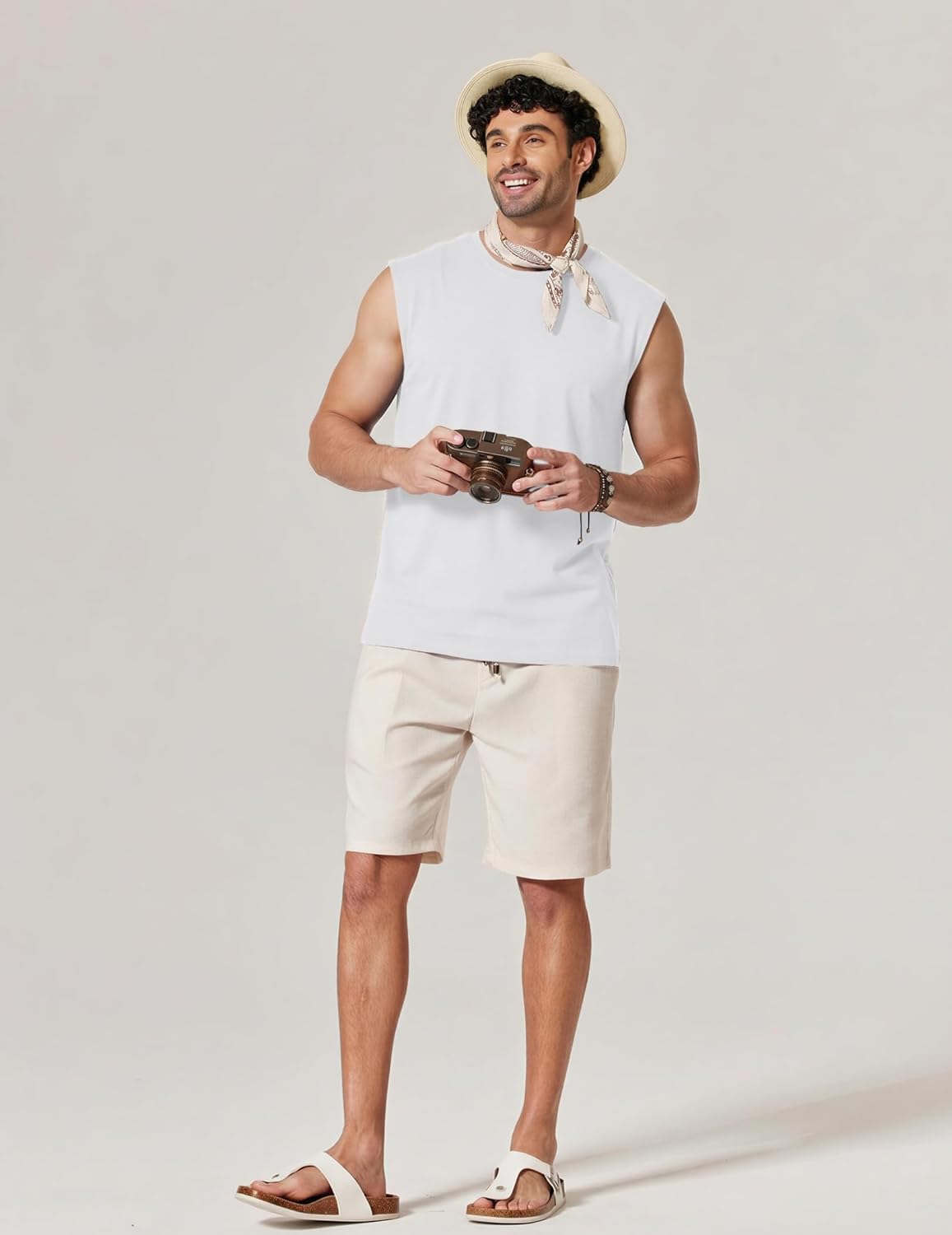 COOFANDY Mens Sleeveless Shirts Cotton Workout Tank Tops Cut Off Shirts Gym Muscle Loose Fit Tee - Image 6