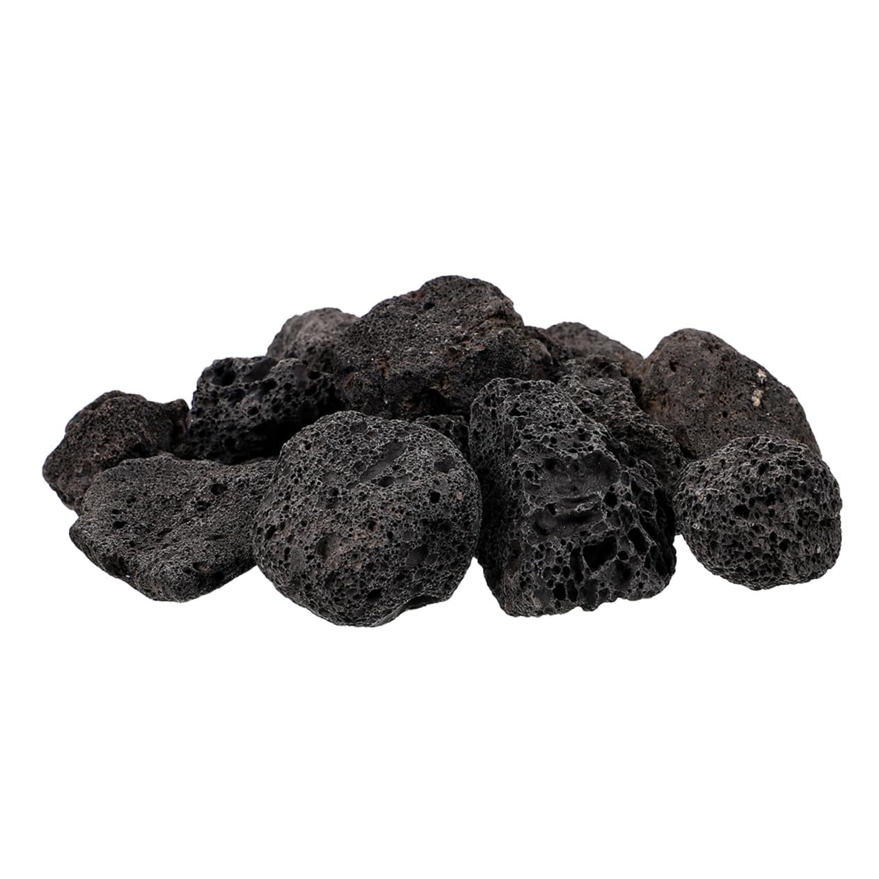 Natural Black Lava Rock Large Bag Volcanic Stones for Aquarium Filtration Garden Landscaping Fire Bowls and Plant Drainage Porous Heat-resistant Decorative Gravel for Indoor