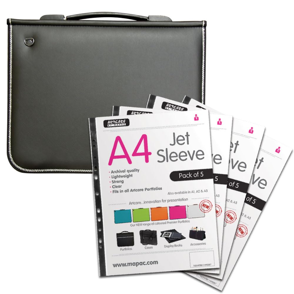 Premier Portfolio with Jet Sleeves (5 Pack) (20, A4)