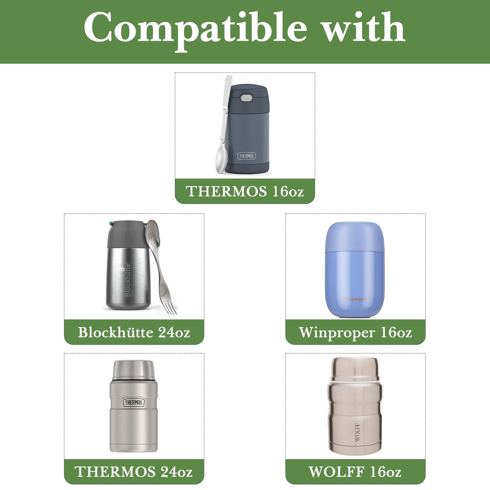 Borsa Termica Linkidea Per Pranzo – Nero – Con Cinturino Da Polso – Adatta Per THERMOS 24 Oz E Picnic