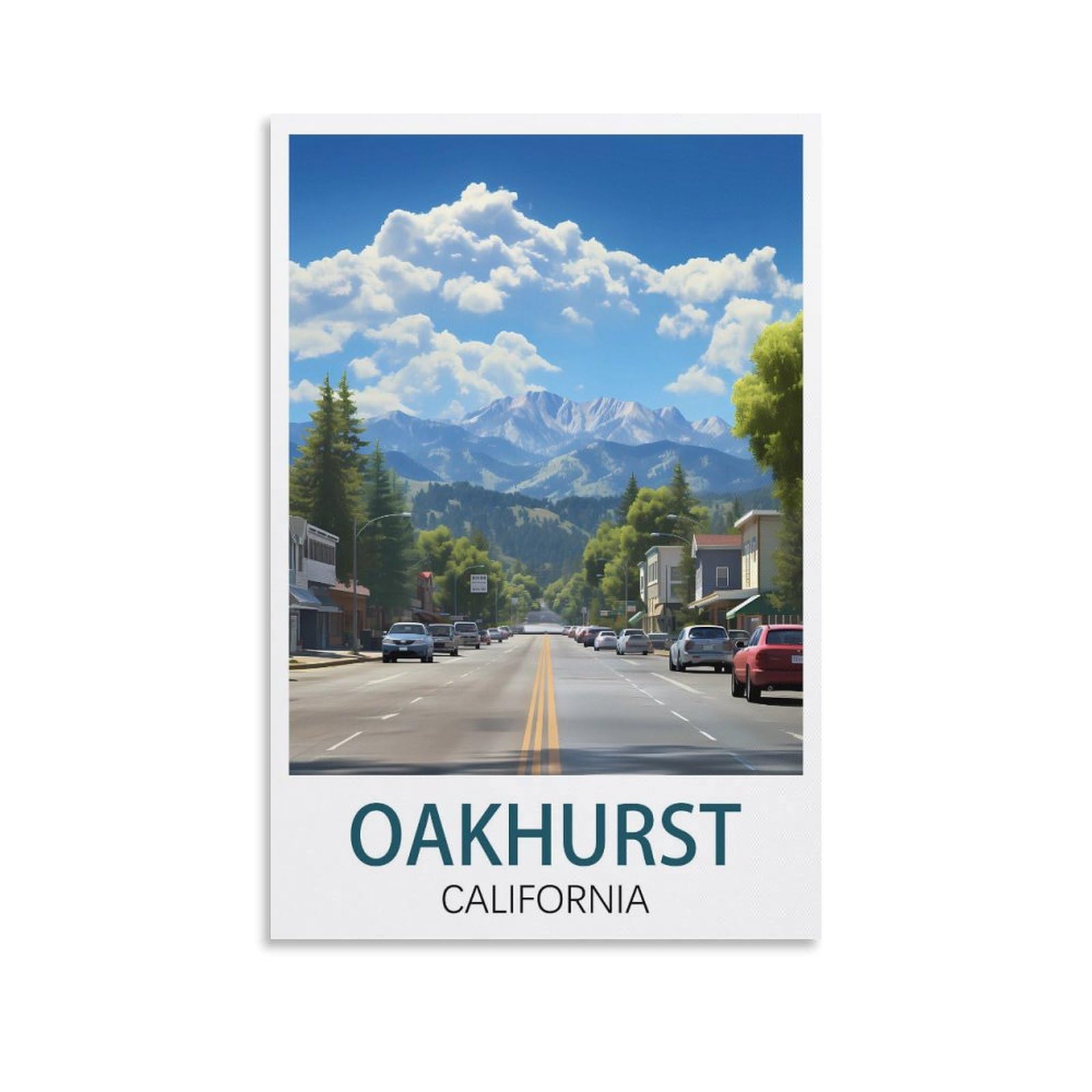 EZMLFA DIY 5D Diamond Painting Kits for Adults,Oakhurst California DIY Diamond Art Kits Gem Painting Crafts for Home Wall Decor 40x50cm