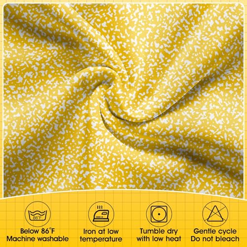 Image of 9FT Yellow and White Composition Table Skirt Teacher Desk Skirt for Composition Notebook Classroom Decor Rectangle Table Cover for Back to School Party Supplies Kindergarten Office Bookcase Cabinet