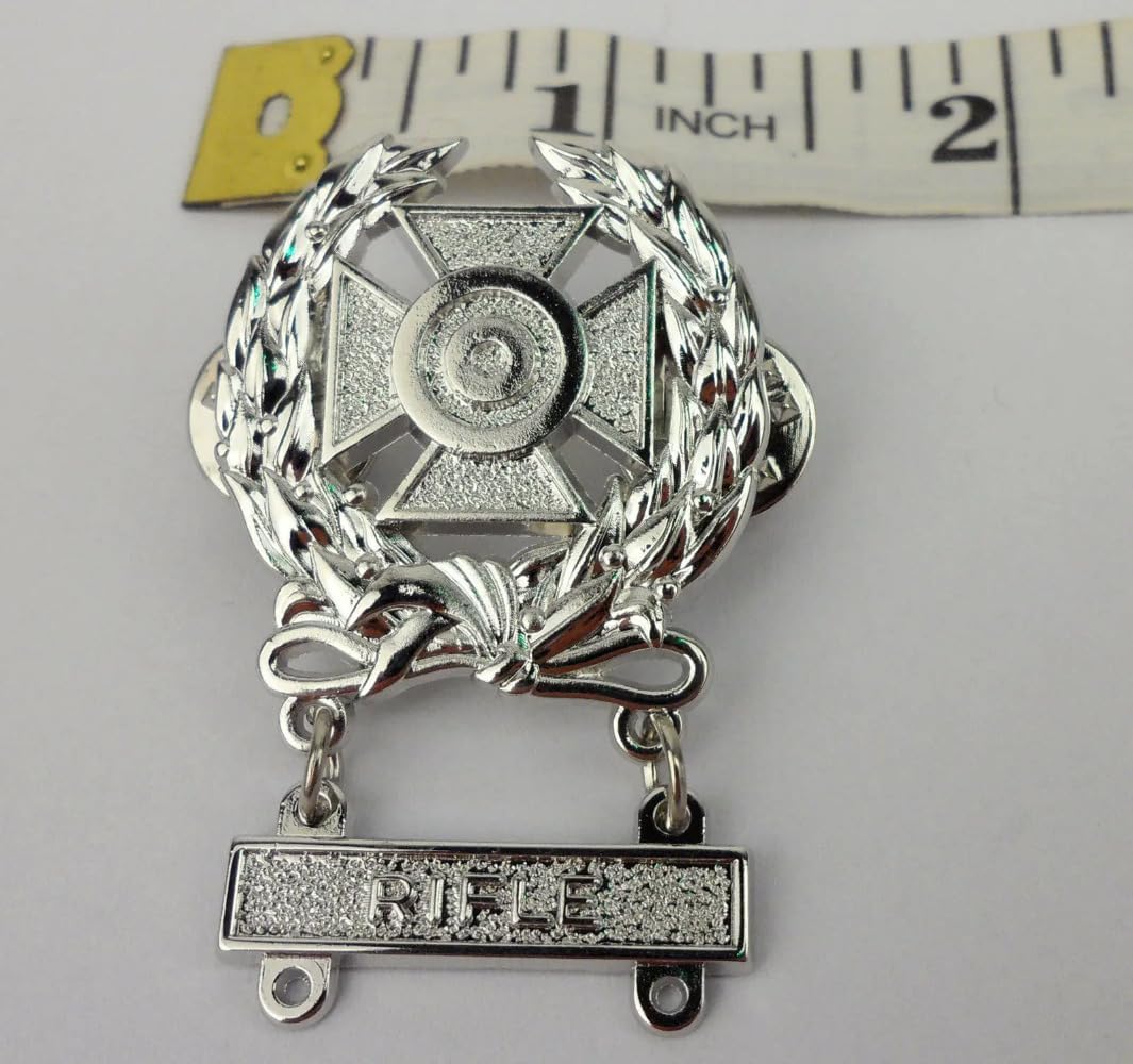 Reproduction US ARMY EXPERT MARKSMAN QUALIFICATION BADGE INSIGNIA SILVER PIN