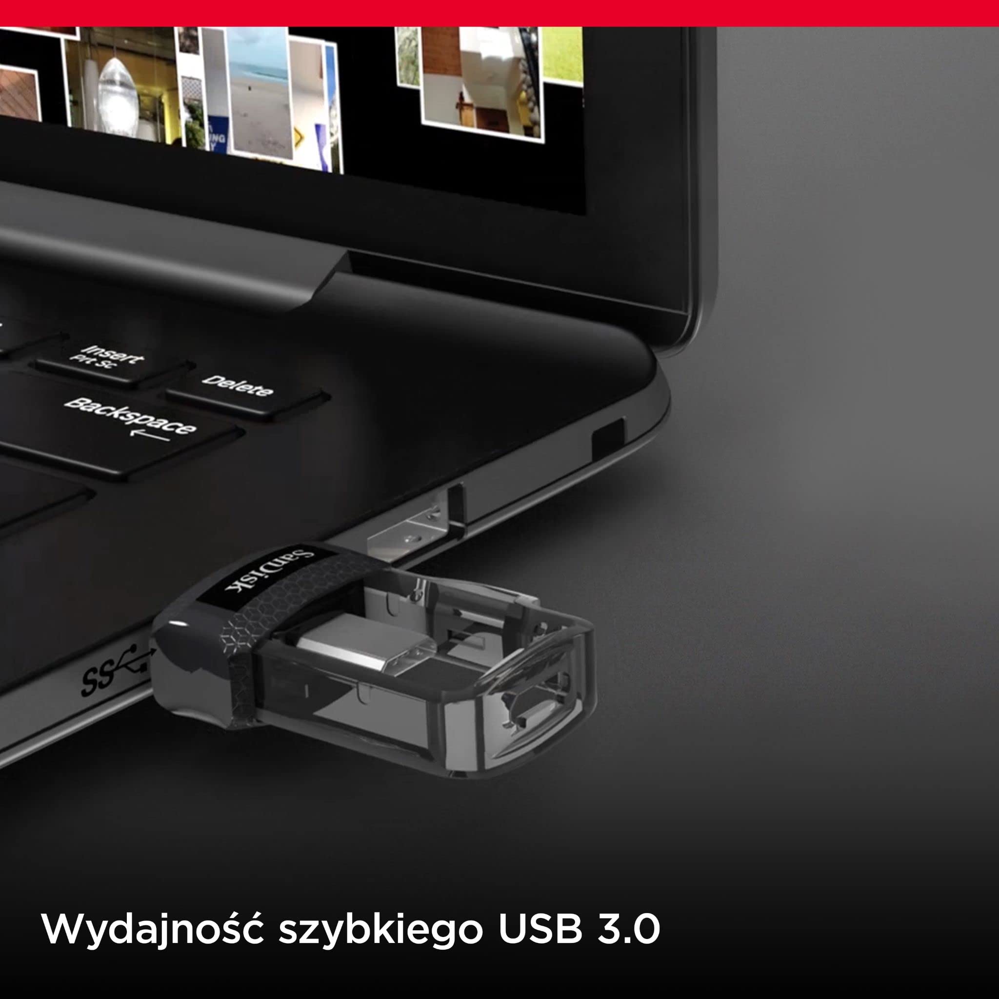 SanDisk Ultra 64GB Dual USB Flash Drive USB M3.0 up to 130 MB/s
