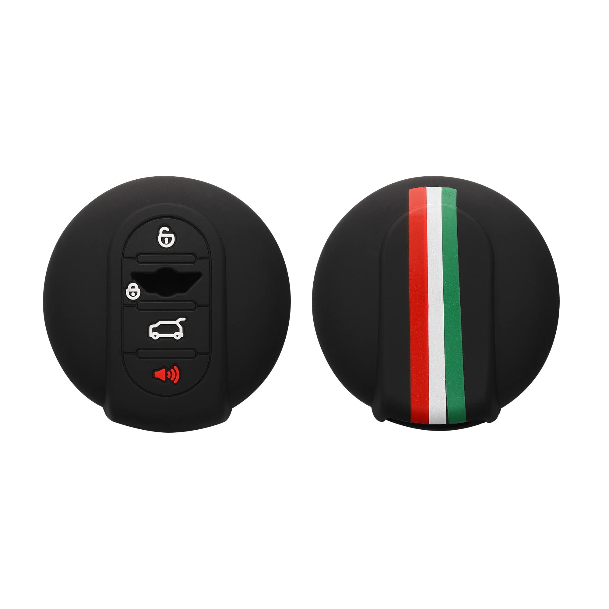 kwmobile Silicone Key Fob Cover Compatible with Mini 3 Button Car Key Smart Key