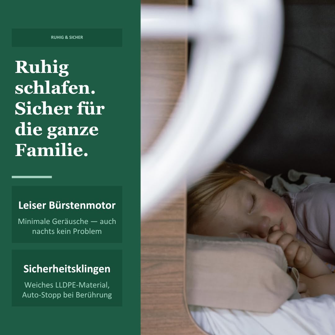 Portsea Arlo Wohnwagen Ventilator 12V/24V – Leiser Camper Fan mit Fernbedienung, Timer, LED & Insektenlicht, für Wohnmobil, Van, Caravan & Boot