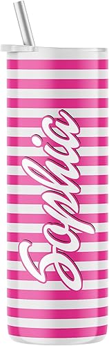 Miniatura 3 de Botella de agua personalizada para niñas, vaso aislado de acero inoxidable de 20 onzas, añade cualquier nombre, botellas de agua para la escuela