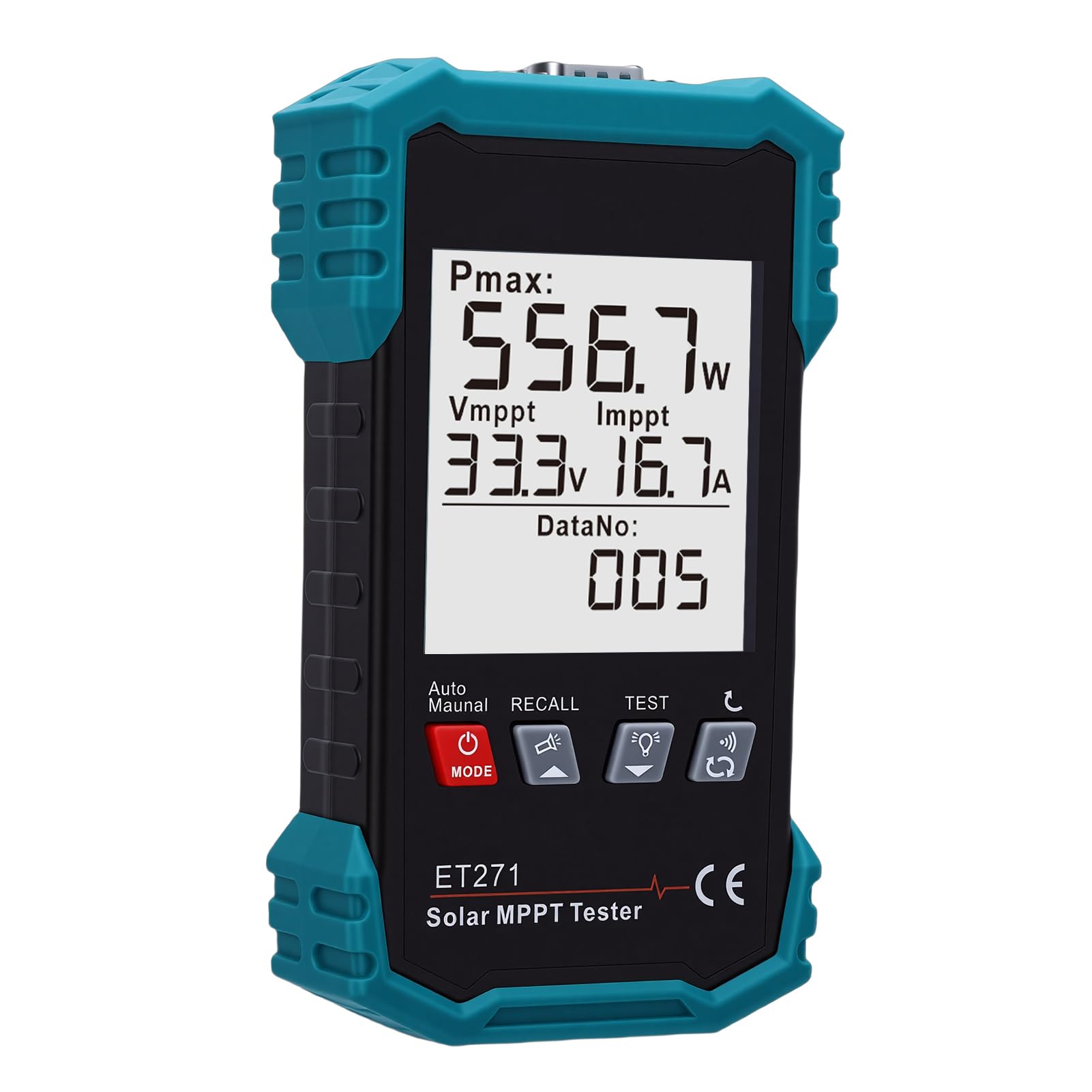SIXRUN Tester per Pannelli Solari Misuratore MPPT ABS Multimetro Fotovoltaico LCD da 2000 W con Test di Tensione A Circuito Aperto da 0 A 40 A per Installatori di Sistemi Solari Risoluzione dei