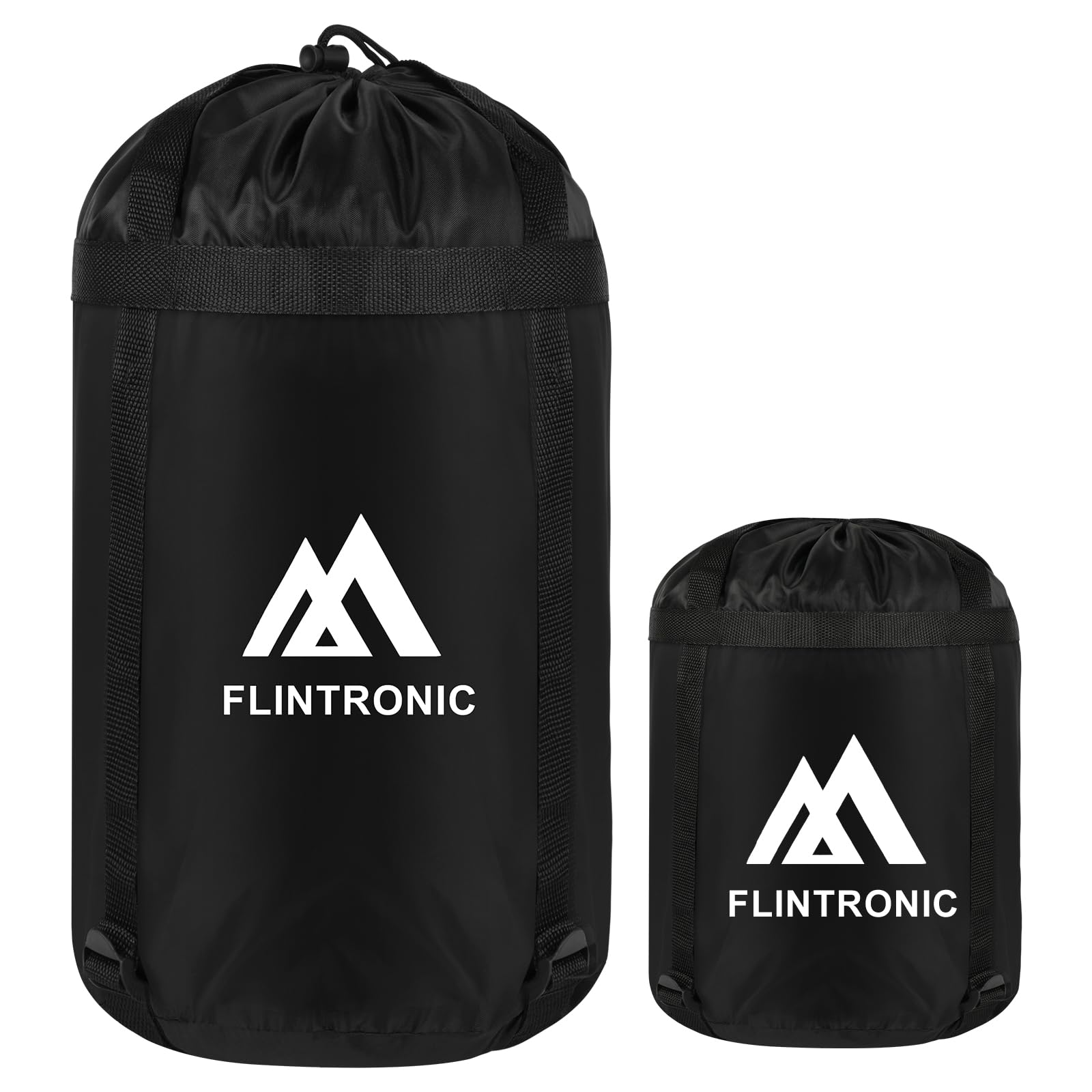 flintronic Compression Stuff Sack for Sleeping Bag, Lightweight Waterproof Compact Stuff Sack, Compression Bag with Ripstop Fabric, Storage Bag with Drawstring Closure for Camping, Hiking, XL