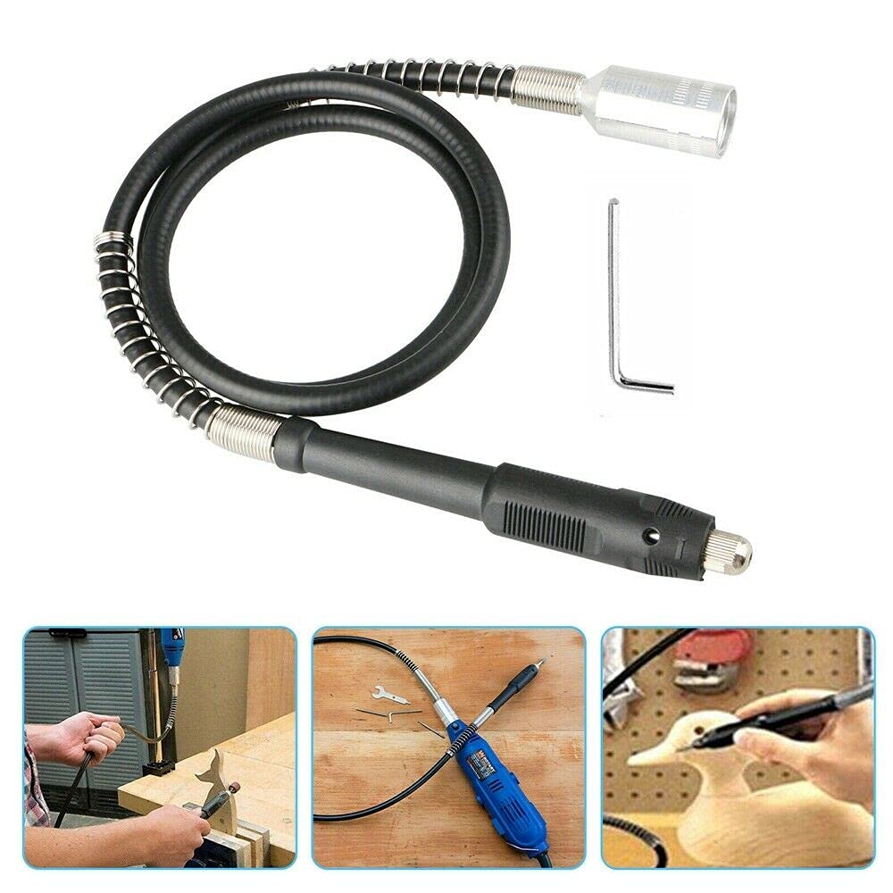 Extensión de eje de taladro giratorio flexible sin llave Accesorio de herramienta compatible con Dremel