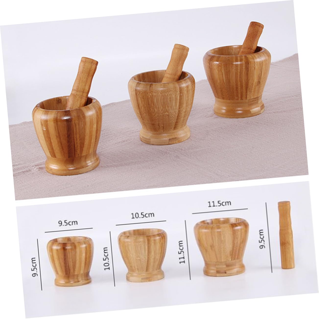 HOLIDYOYO 2pcs Garlic Rocker Mincer for Pounding Garlic Kitchen Multi-Function Garlic Pounding Machine Pounding Bowl and Pestle Set