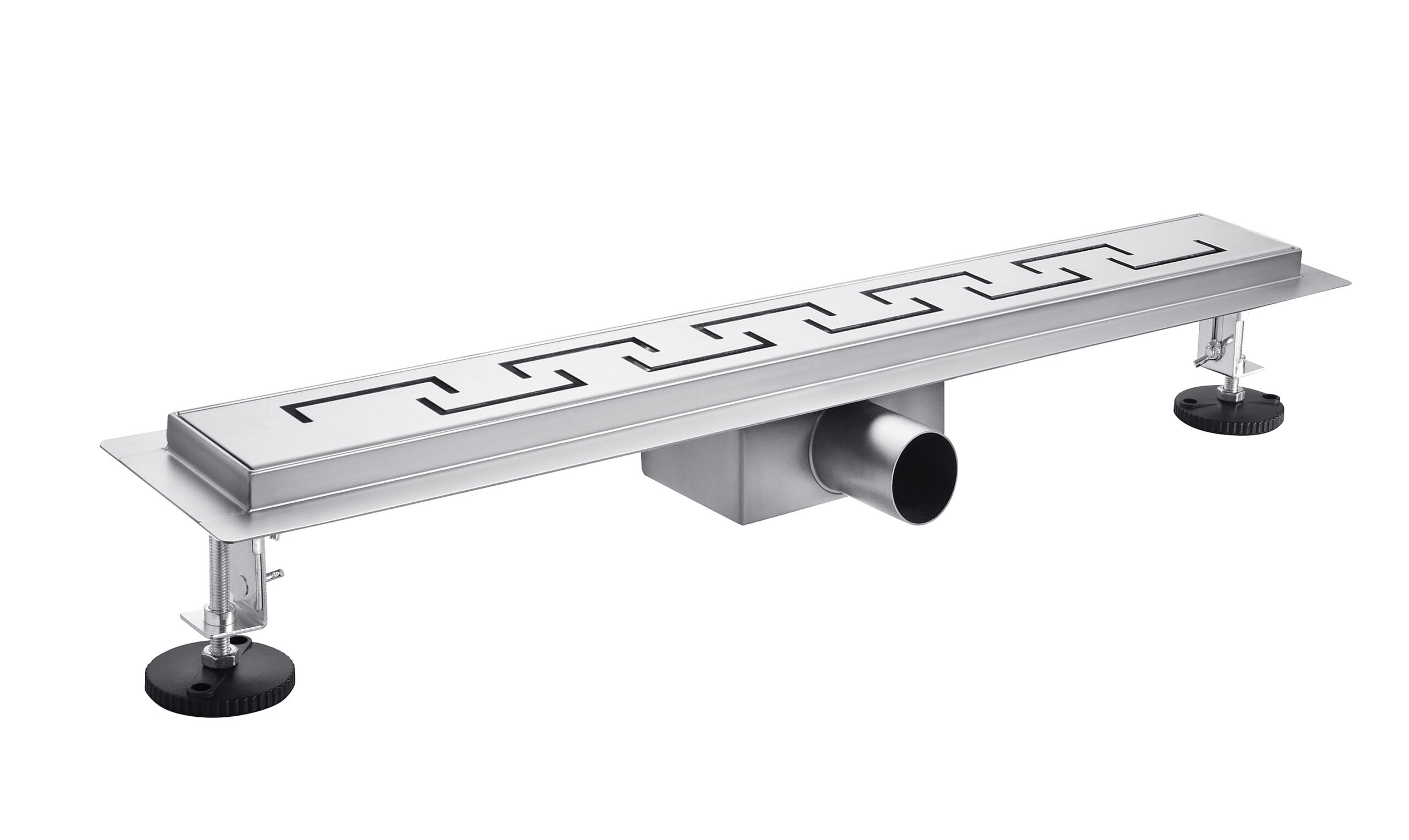 AQUAUNO - Canaleta de ducha de acero inoxidable de 90 cm – Desagüe lineal de acero inoxidable AISI 304 con cubierta de acero inoxidable, tapón de olor extraíble para la ducha en el suelo