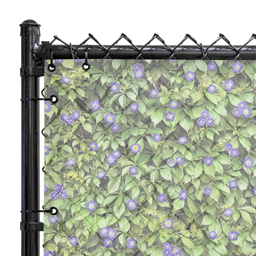 FenceScreen 211 Series Scenic Designer Fence Screen (Morning Glory Purple)